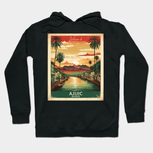 Ajijic Mexico Sunset Tourism Travel Vintage Poster Hoodie